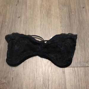 Free People Intimately Lace Bandeau Black Sz Small